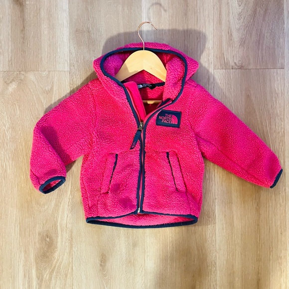 The North Face Other - The North Face Vibrant Pink Fleece Hoodie 2T